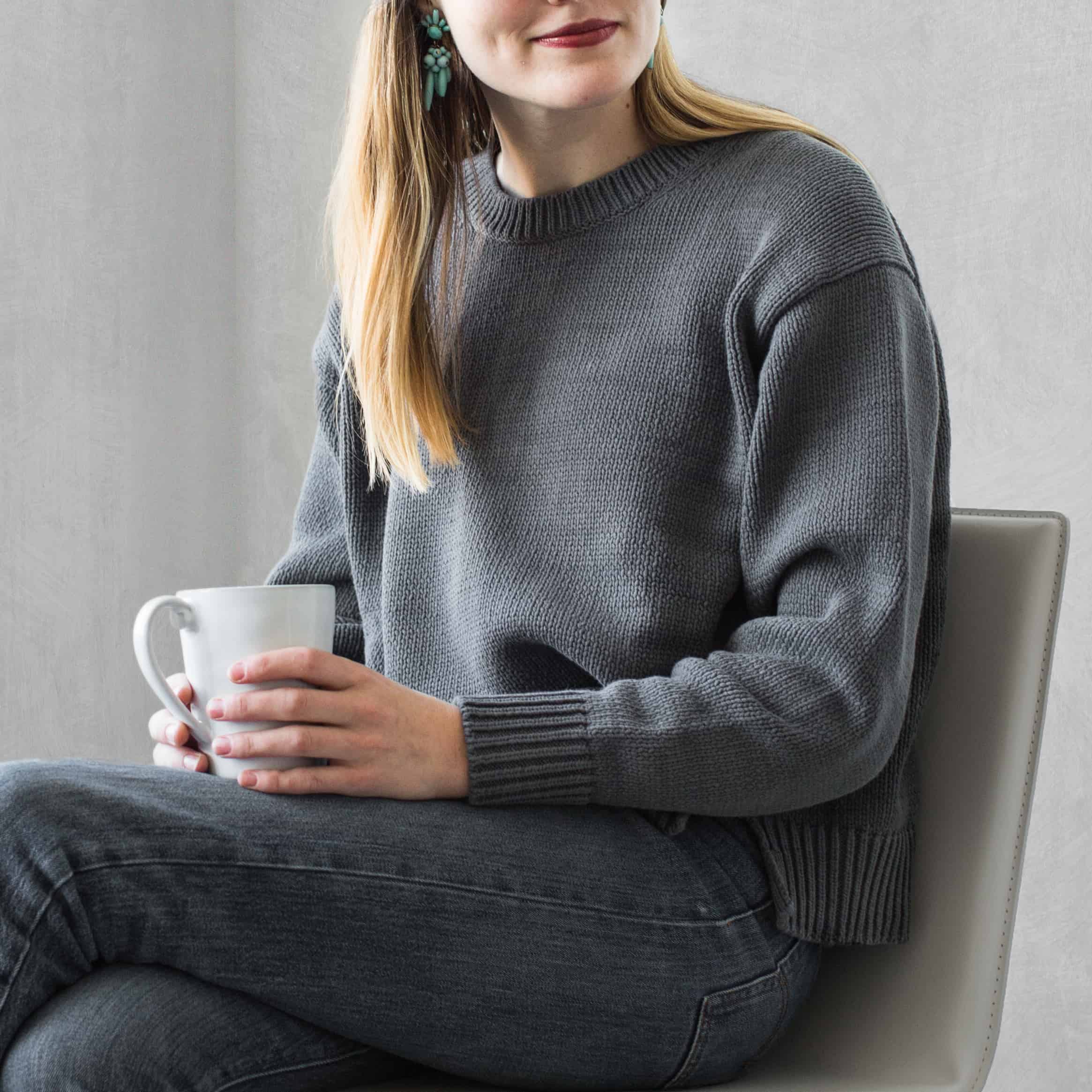 Charcoal gray sweater shop