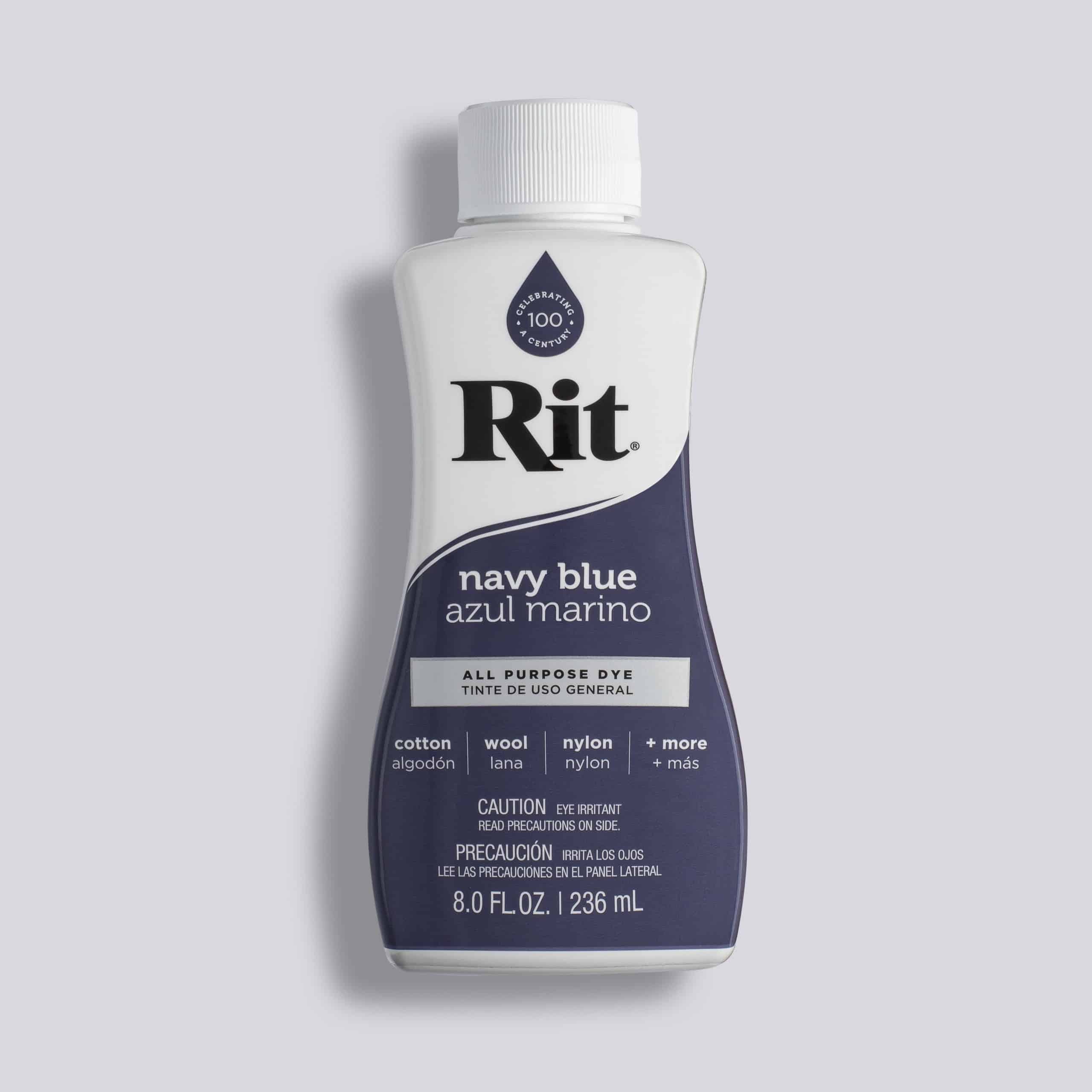 Rit Liquid Fabric Dye Kit Bundle (3-Piece Set) Navy Blue, Sapphire Blue, Pearl Grey | Clothing, Cotton, POLYESTER, Nylon, Satin, Linen 