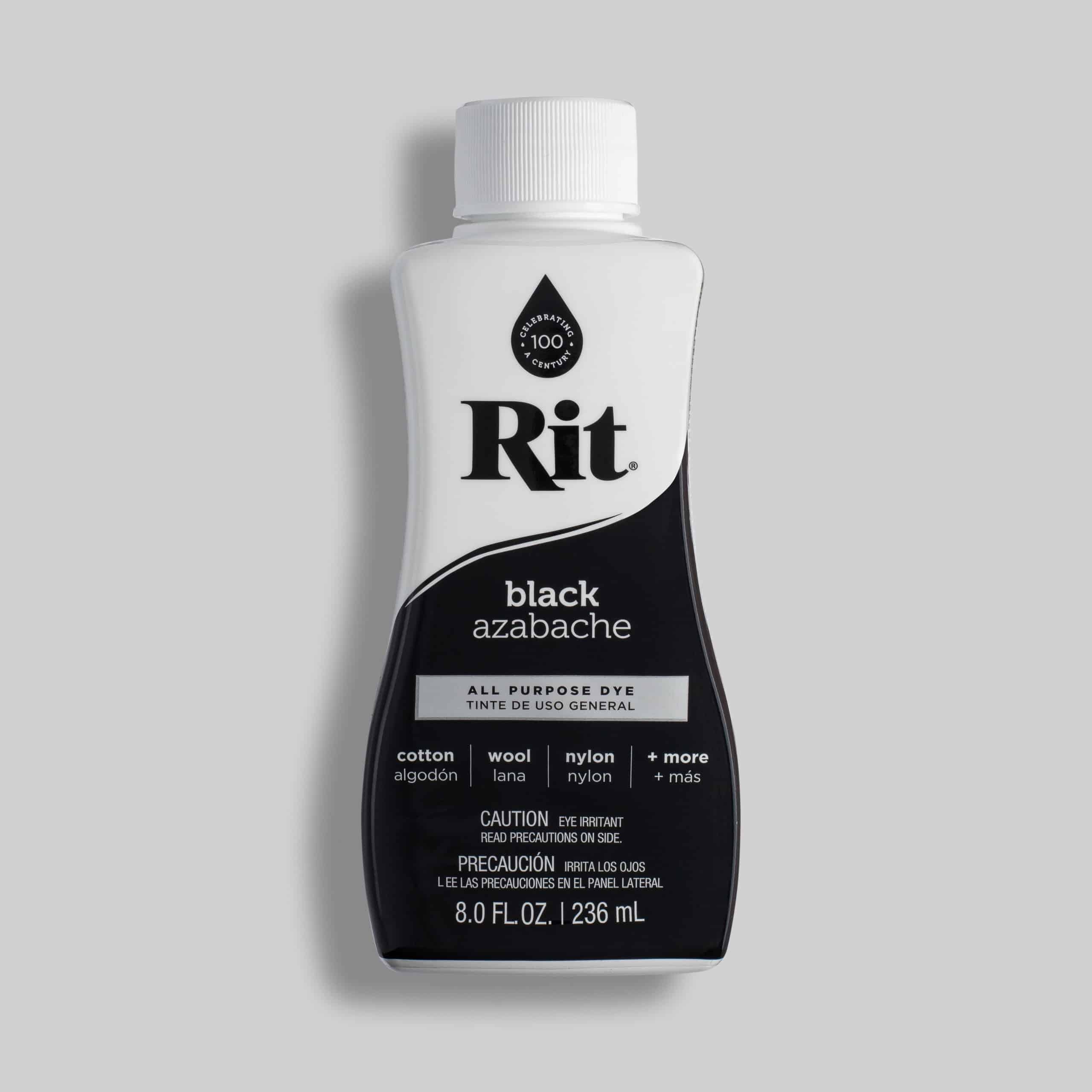 Rit Liquid Dye Black 8 Oz & Rit Dye Liquid Fabric Dye, 8-Ounce, Navy Blue  (1)