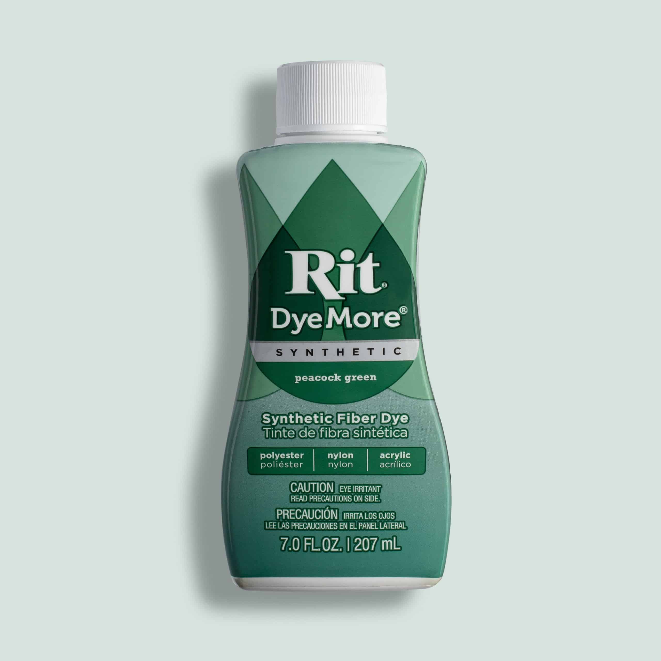 Rit DyeMore Synthetic Fiber Dye, Peacock Green - 7.0 fl oz