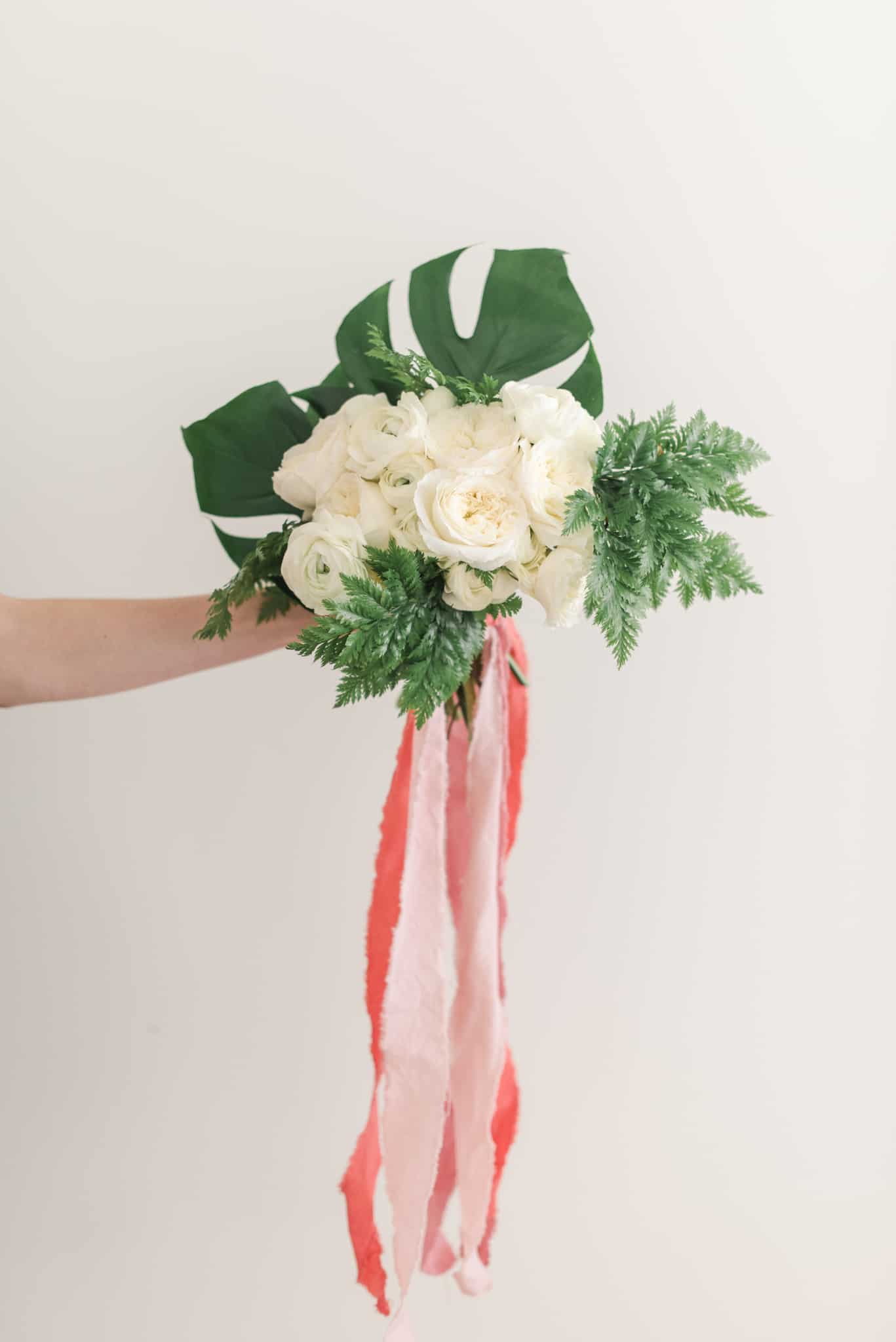 Dip Dyed Wedding Bouquet Ribbon Rit Dye