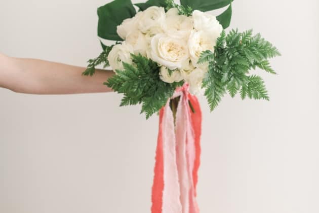 Wedding Bouquet With Ribbon