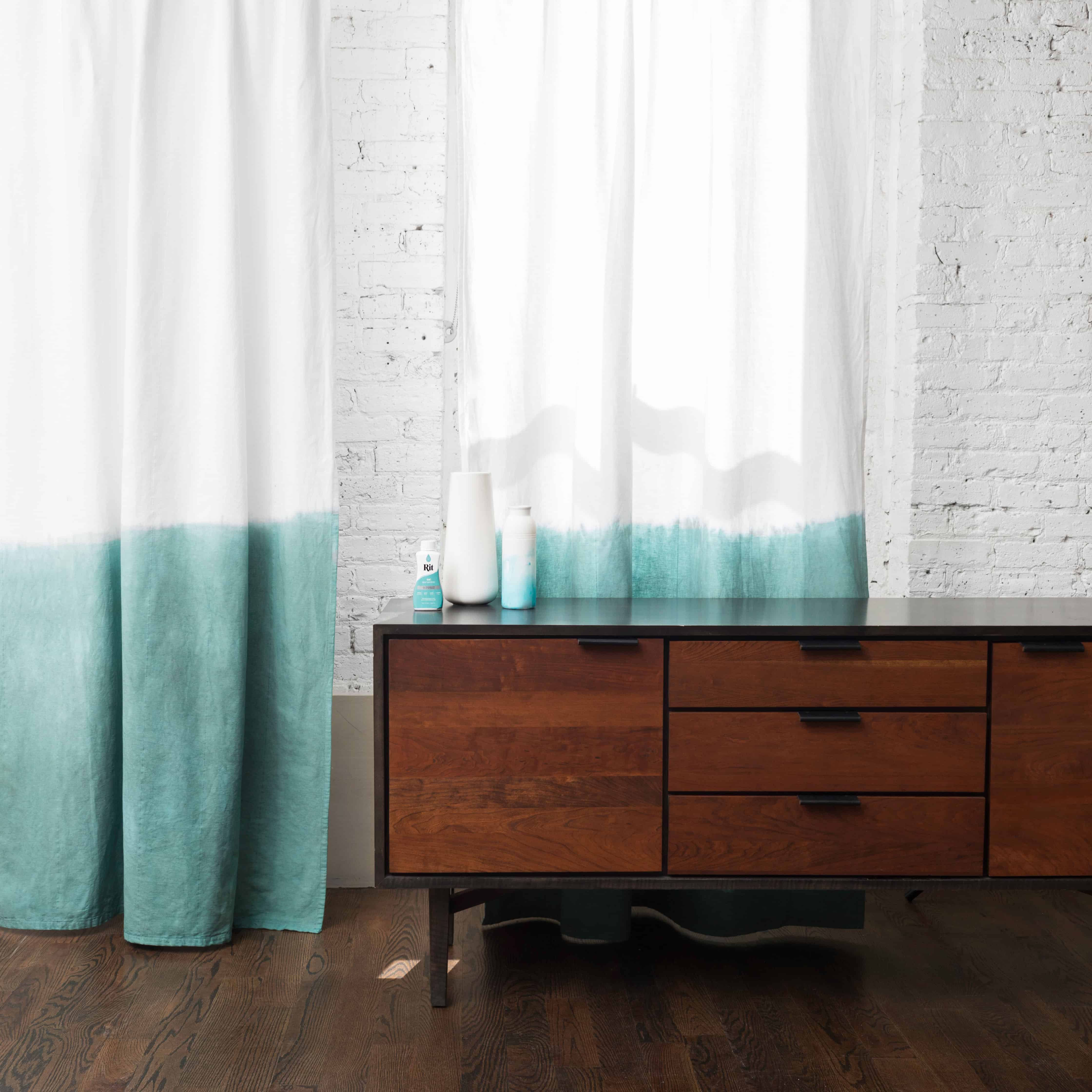 Dip Dyed IKEA Curtains