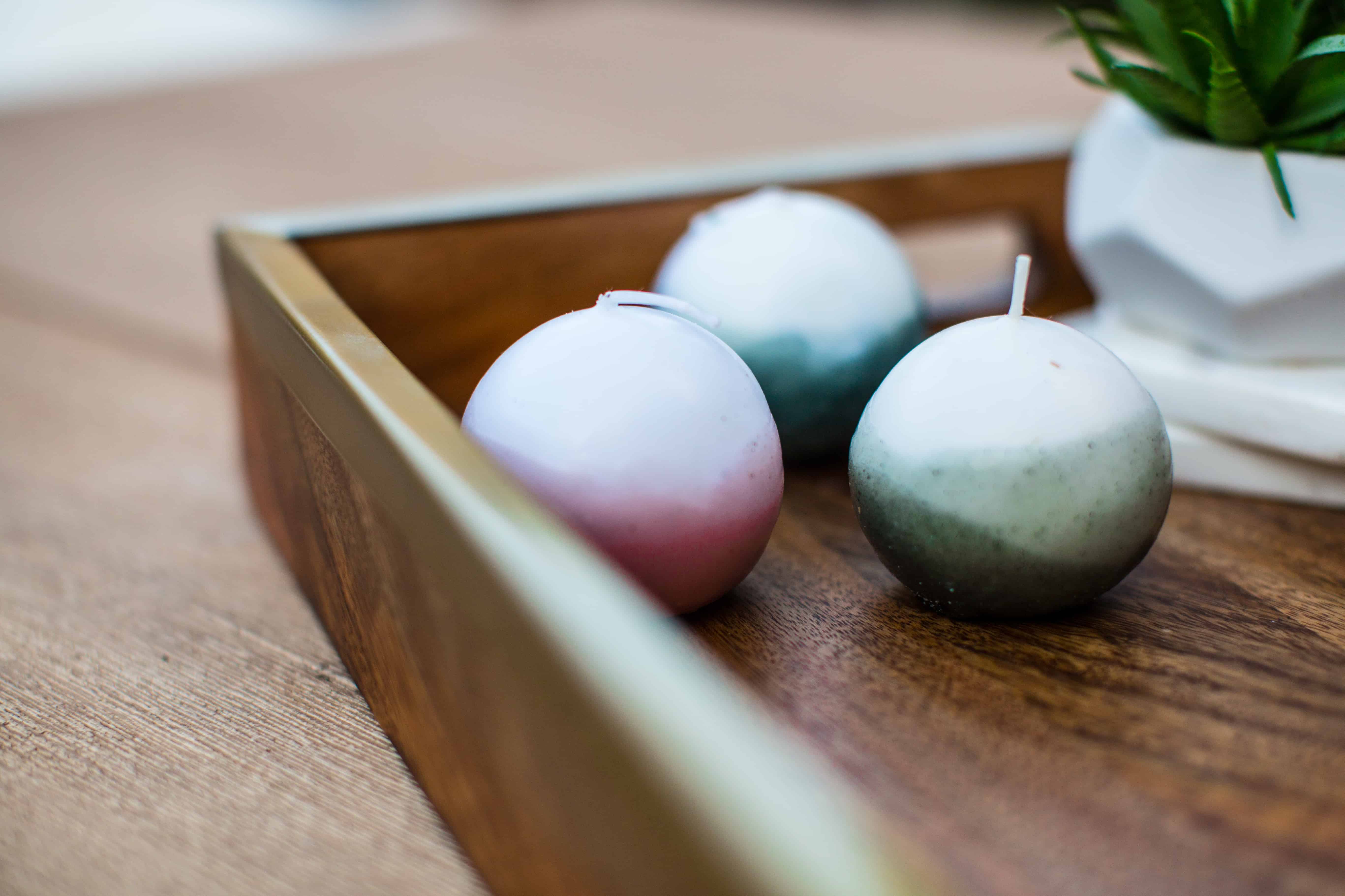 Dip Dyed Candles