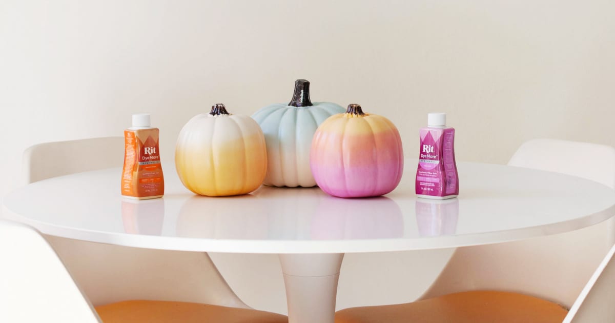 Dip Dyed Foam Pumpkins – Rit Dye
