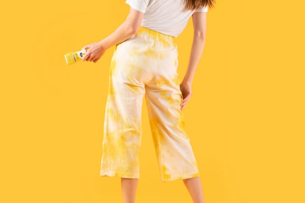 Yellow tie dye pants Clearance