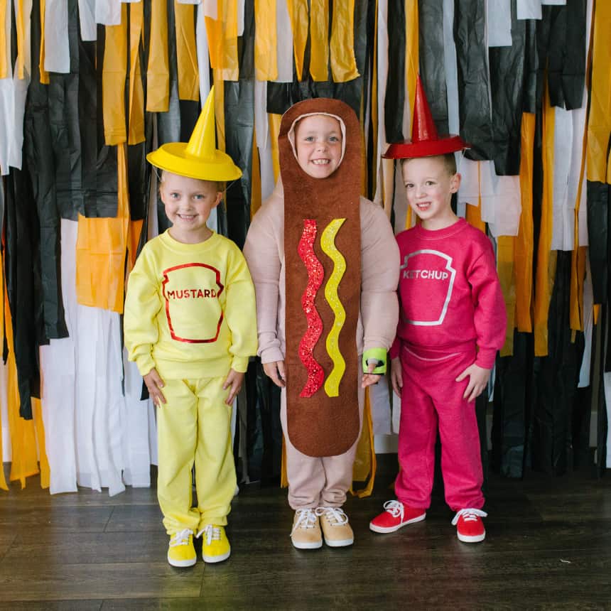 Hot Dog, Ketchup + Mustard Halloween Costumes – Rit Dye