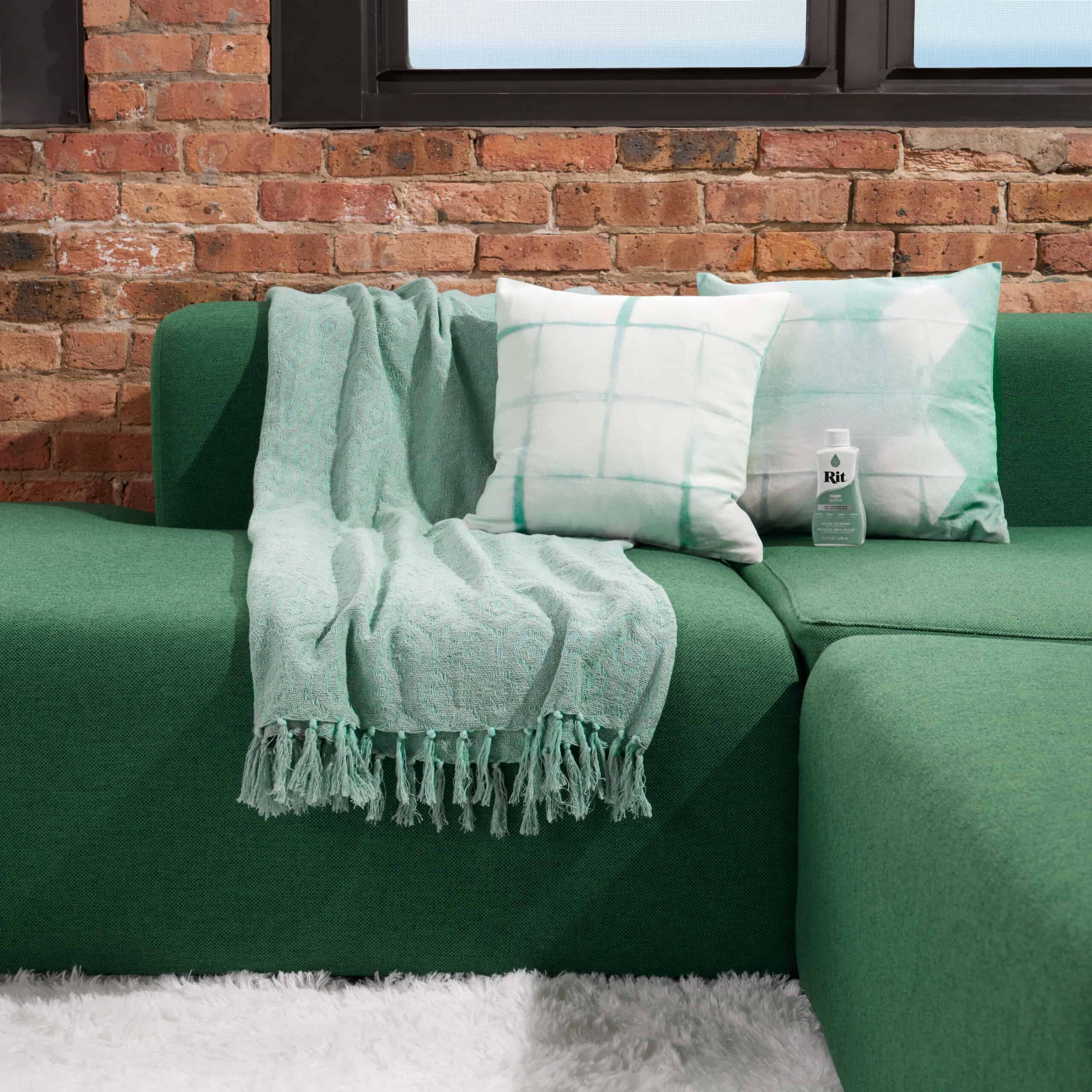 Sage Pillows and Blanket